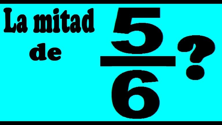 La mitad de 5/6. Cálculo y resultado paso a paso - Joguar